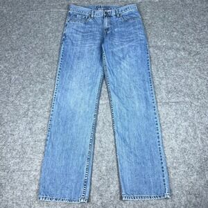 VTG Old‎ Navy Jeans Mens 32x34 Light Blue Straight Leg Cotton 90s Skate Y2K
